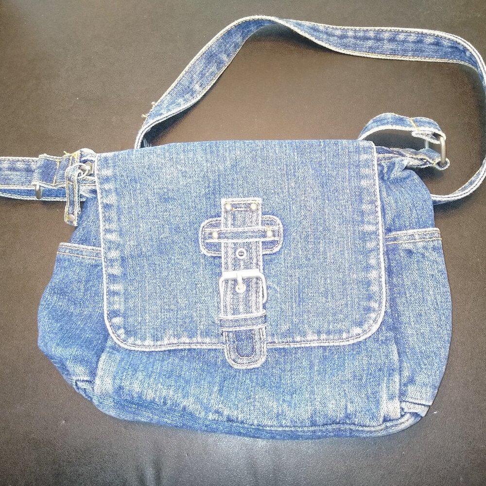Vintage Blue Jean Bag